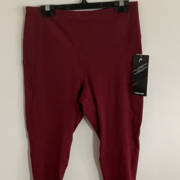 Head Red Leggings High-Rise Stretchy Athletic Wear - Picture 1 of 4